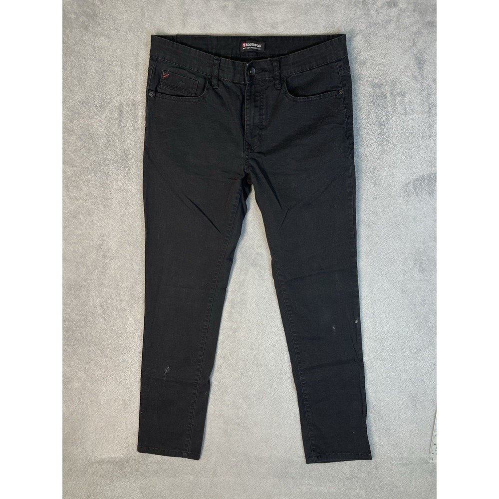 Southpole Jeans Mens‎ 32x32 Black Denim Skinny Low Rise Y2K Casual Stretch